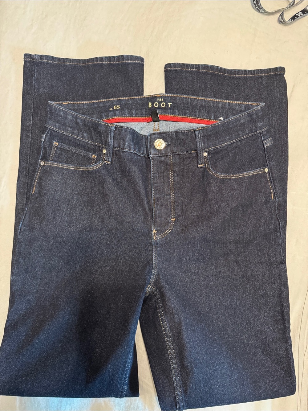 WHBM Dark Indigo Boot Cut Jeans 6S - Picture 3 of 4